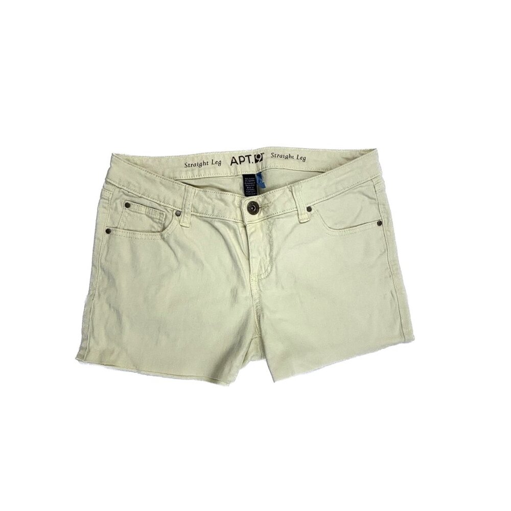 Apt. 9 3" Inseam Raw Hem Women's size 6 Yellow Denim Jean Shorts